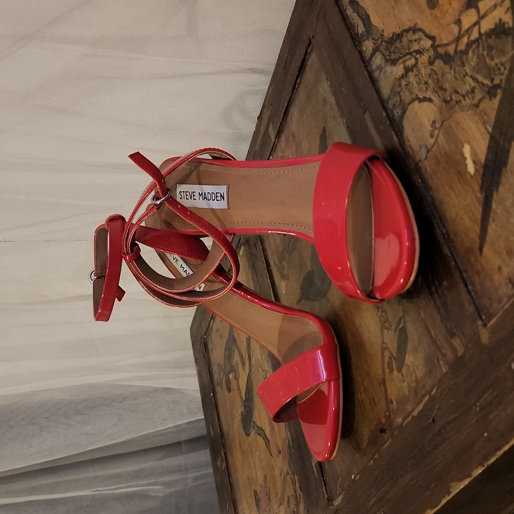 Steve Madden Red Strappy Heels